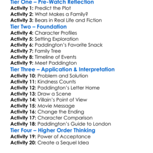 Paddington Worksheet Activity Booklet