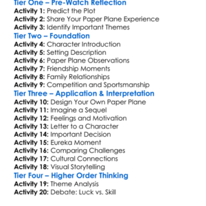 Paper Planes Worksheet Activity Booklet