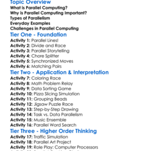 Parallel Computing Basics Worksheet Activity Booklet