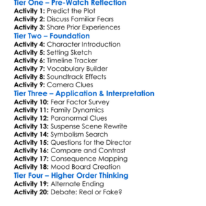 Paranormal Activity 2 2010 Worksheet Activity Booklet