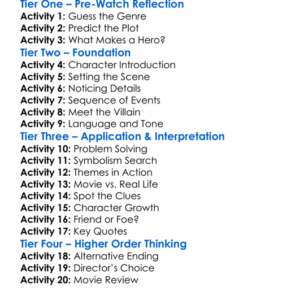 Passenger 57 1992 Worksheet Activity Booklet