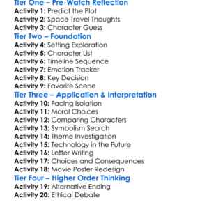 Passengers 2016 Worksheet Activity Booklet