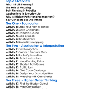 Path Planning And Mapping Worksheet Activity Booklet