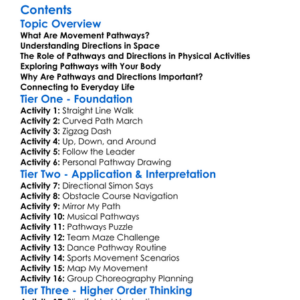Pathways And Directions In Movement Worksheet Activity Booklet