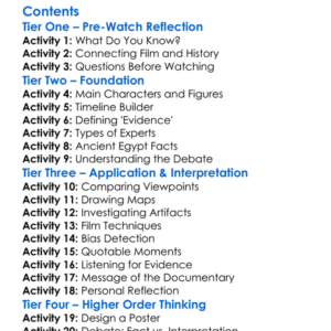 Patterns Of Evidence The Exodus 2015 Worksheet Activity Booklet