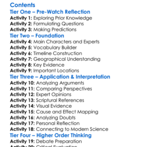 Patterns Of Evidence The Red Sea Miracle Ii 2020 Worksheet Activity Booklet