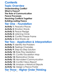 Peace Processes And Conflict Resolution Worksheet Activity Booklet