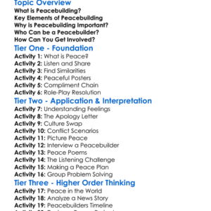 Peacebuilding Worksheet Activity Booklet