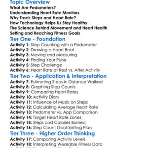 Pedometers And Heart Rate Monitors Worksheet Activity Booklet