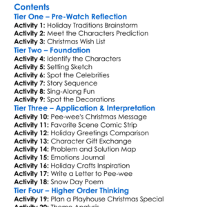 Pee-Wees Playhouse Christmas Special 1988 Worksheet Activity Booklet