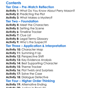 Perry Mason The Case Of The Skin-Deep Scandal 1993 Worksheet Activity Booklet