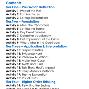 Perry Mason The Case Of The Telltale Talk Show Host 1993 Worksheet Activity Booklet