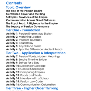 Persian Governance And The Royal Road Worksheet Activity Booklet