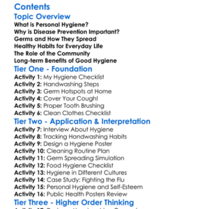 Personal Hygiene And Disease Prevention Worksheet Activity Booklet
