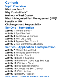 Pest Control And Integrated Pest Management Worksheet Activity Booklet