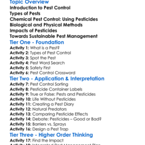 Pest Control And Pesticides Worksheet Activity Booklet