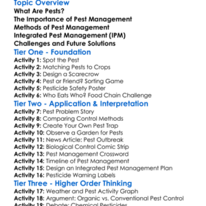 Pest Management In Agriculture Worksheet Activity Booklet
