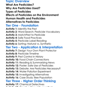 Pesticides And Their Effects Worksheet Activity Booklet