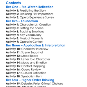 Peter Grimes Worksheet Activity Booklet