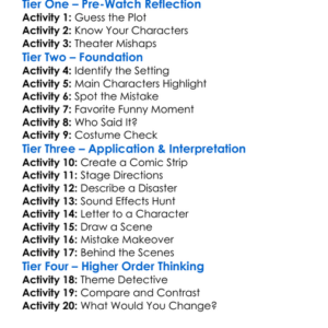 Peter Pan Goes Wrong 2016 Worksheet Activity Booklet