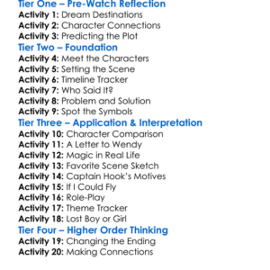 Peter Pan  Wendy Worksheet Activity Booklet