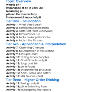 Ph In Everyday Life Worksheet Activity Booklet