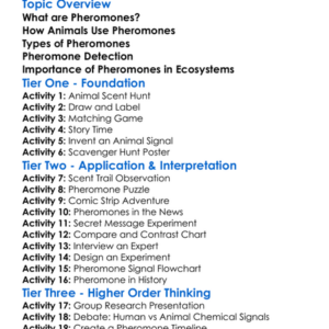 Pheromones In Animals Worksheet Activity Booklet