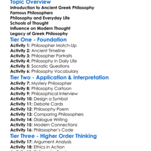 Philosophers Of Ancient Greece Worksheet Activity Booklet