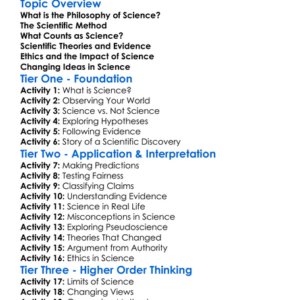 Philosophy Of Science Worksheet Activity Booklet