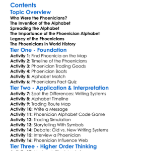 Phoenicians And The Spread Of The Alphabet Worksheet Activity Booklet