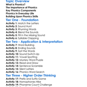 Phonics Early Grades Worksheet Activity Booklet