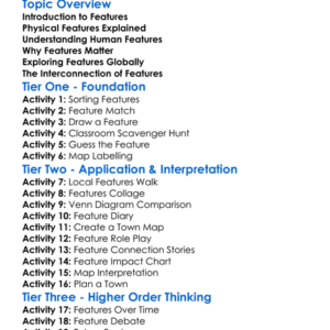 Physical And Human Features Worksheet Activity Booklet