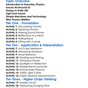 Physics Of Everyday Phenomena Worksheet Activity Booklet
