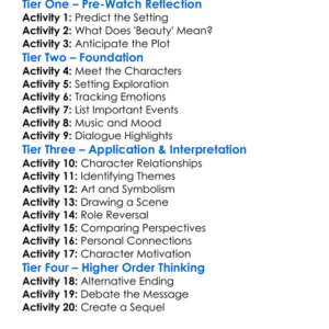 Picture Of Beauty 2017 Worksheet Activity Booklet