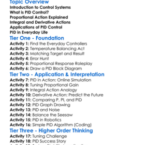 Pid Control Basics Worksheet Activity Booklet