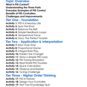 Pid Control Worksheet Activity Booklet