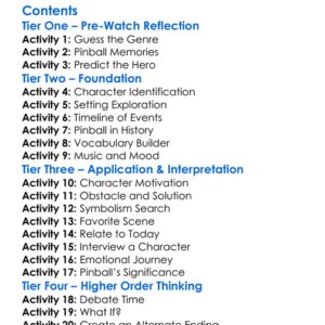 Pinball The Man Who Saved The Game 2023 Worksheet Activity Booklet