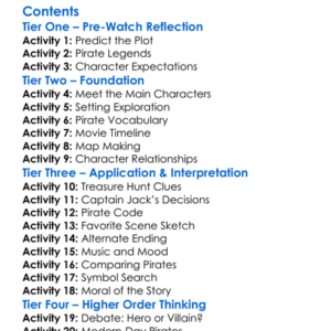 Pirates Of The Caribbean On Stranger Tides 2011 Worksheet Activity Booklet