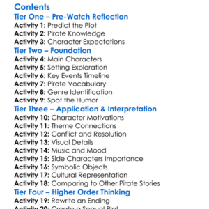 Pirates Of The Caribbean Tales Of The Code Wedlocked 2011 Worksheet Activity Booklet