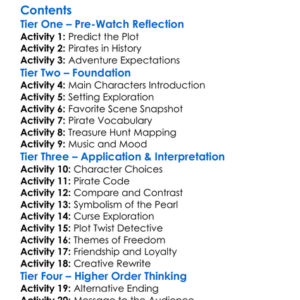 Pirates Of The Caribbean The Curse Of The Black Pearl 2003 Worksheet Activity Booklet