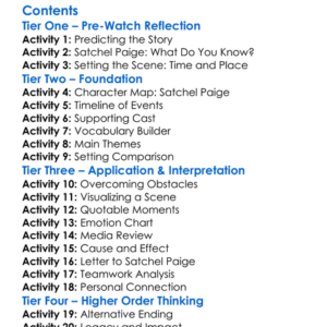 Pitching Man Satchel Paige Defying Time 2009 Worksheet Activity Booklet