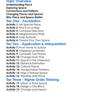 Place And Space Worksheet Activity Booklet