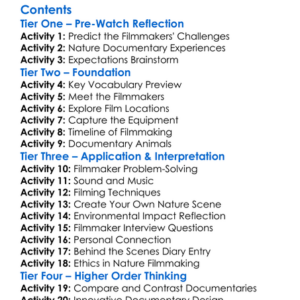 Planet Earth The Filmmakers Story 2007 Worksheet Activity Booklet