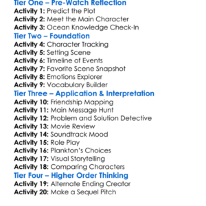 Plankton The Movie Worksheet Activity Booklet