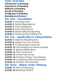 Plant And Animal Breeding Worksheet Activity Booklet