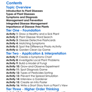 Plant Diseases And Their Management Worksheet Activity Booklet