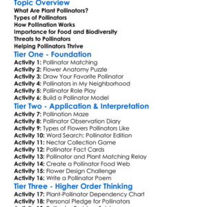 Plant Pollinators Worksheet Activity Booklet
