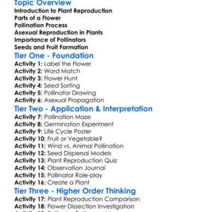 Plant Reproduction And Pollination Worksheet Activity Booklet