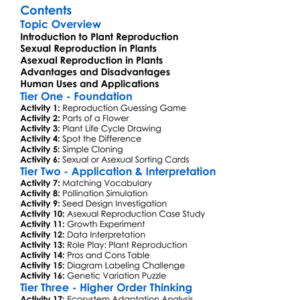 Plant Reproduction Sexual Vs Asexual Worksheet Activity Booklet