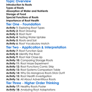 Plant Roots And Their Functions Worksheet Activity Booklet